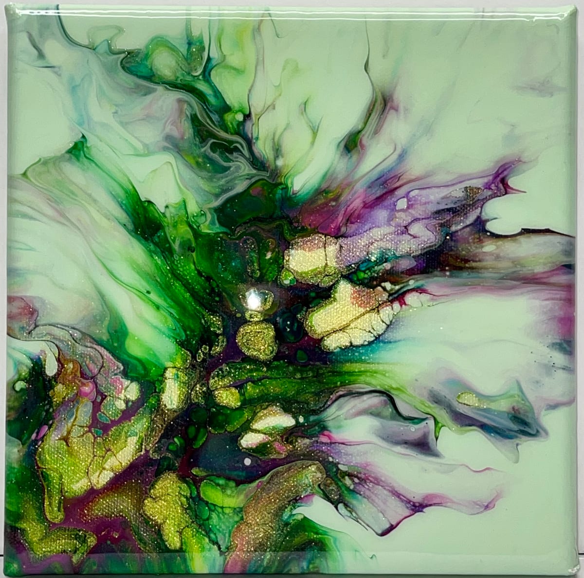 Sitara’s Gold by Pourin’ My Heart Out - Fluid Art by Angela Lloyd 