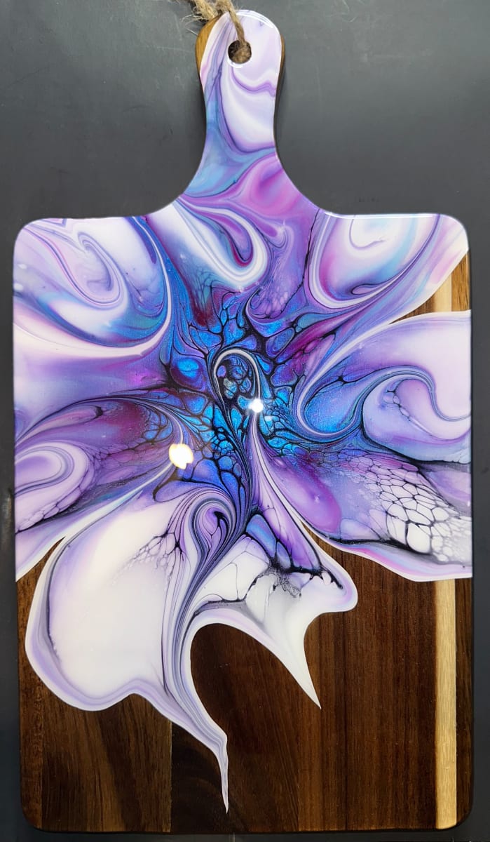 Pegasus 16” Charcuterie Board by Pourin’ My Heart Out - Fluid Art by Angela Lloyd 