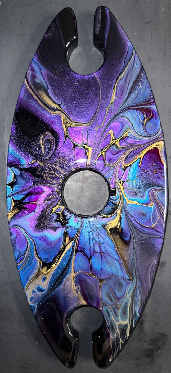 Celestial Beauty Small Wine Caddy by Pourin’ My Heart Out - Fluid Art by Angela Lloyd 