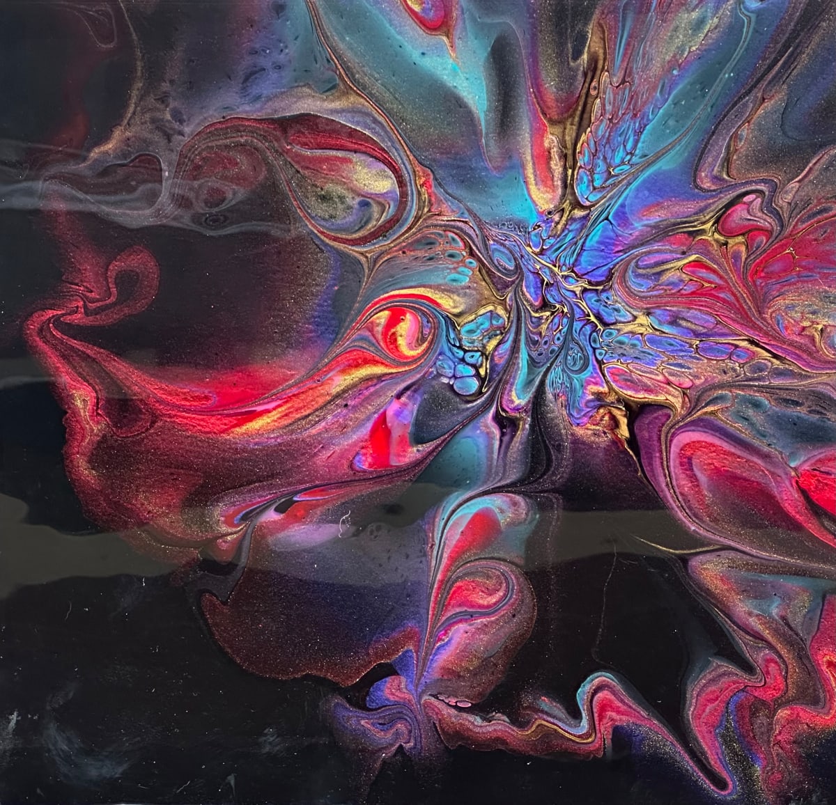 Majesty Bloom 2 by Pourin’ My Heart Out - Fluid Art by Angela Lloyd 