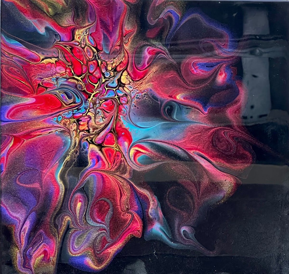 Majesty Bloom 1 by Pourin’ My Heart Out - Fluid Art by Angela Lloyd, Image 1.