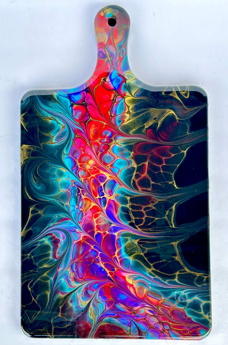 Majesty 16” Charcuterie by Pourin’ My Heart Out - Fluid Art by Angela Lloyd, Image 2.