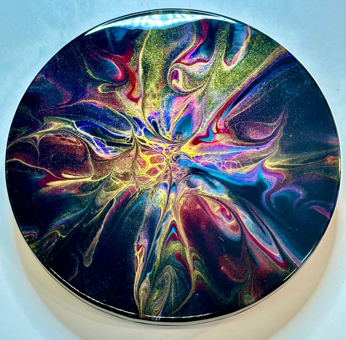 Majesty 12” Lazy Susan by Pourin’ My Heart Out - Fluid Art by Angela Lloyd 