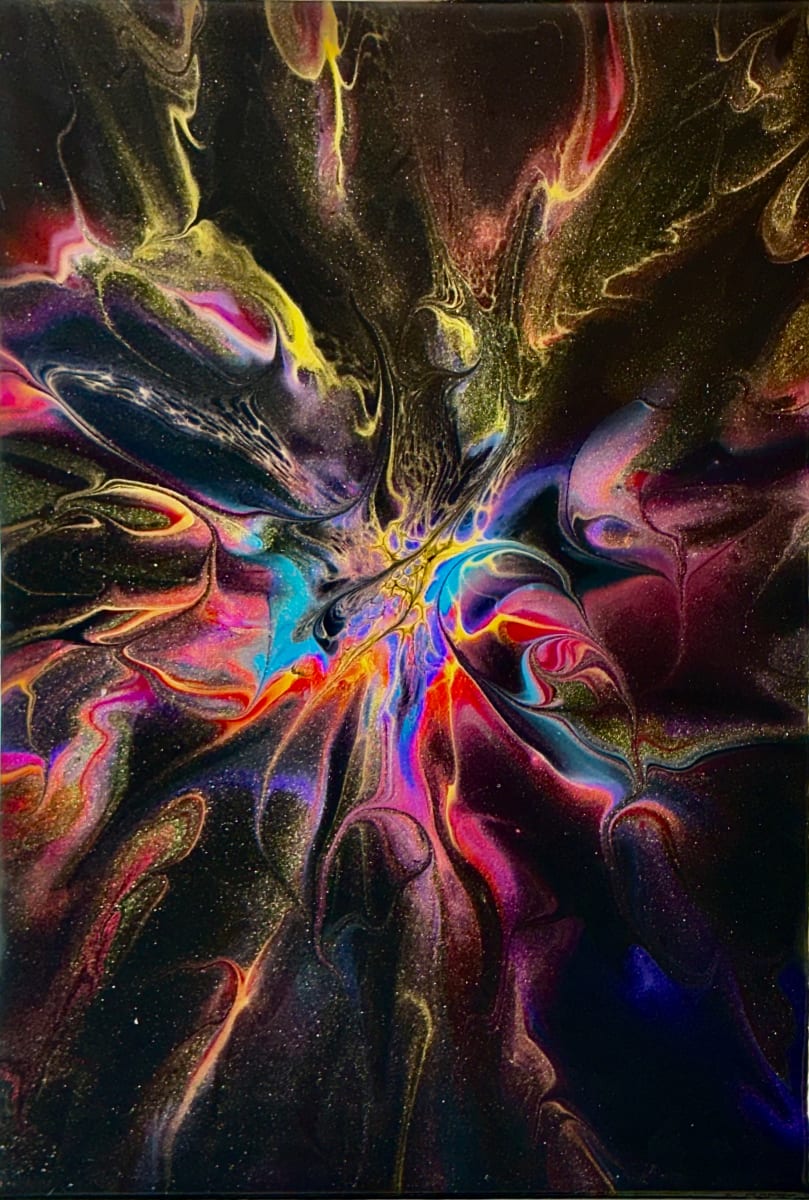 Majesty Modified Bloom 3 by Pourin’ My Heart Out - Fluid Art by Angela Lloyd 