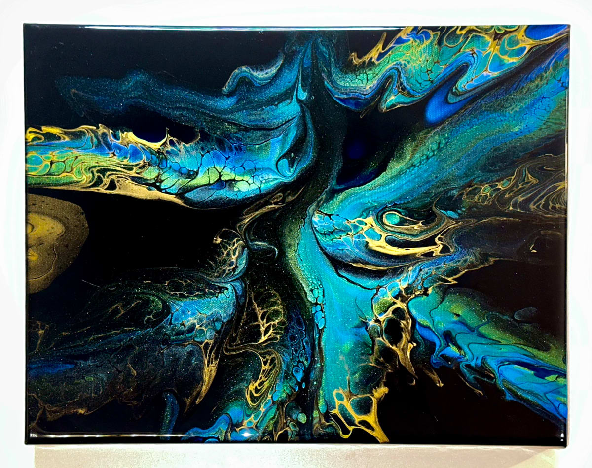 Atlantis Deconstructed Swipe by Pourin’ My Heart Out - Fluid Art by Angela Lloyd 