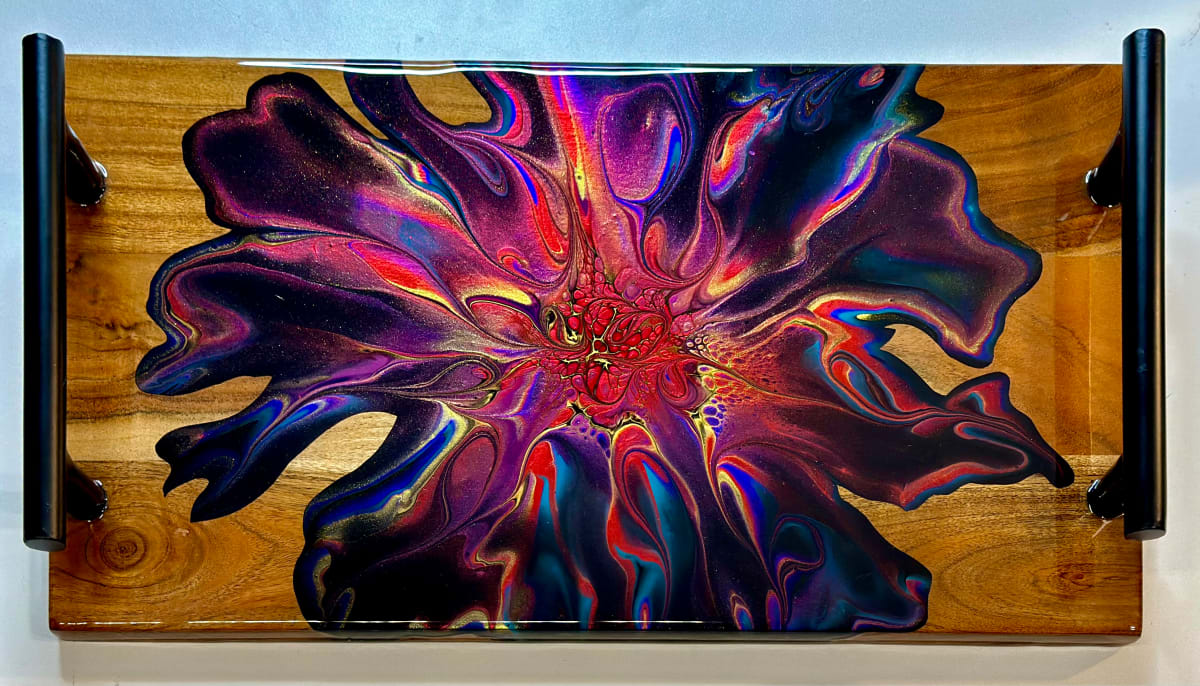 Majesty 18” Charcuterie by Pourin’ My Heart Out - Fluid Art by Angela Lloyd, Image 4.