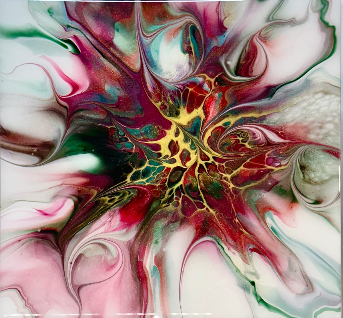 Christmastime 10X10 by Pourin’ My Heart Out - Fluid Art by Angela Lloyd, Image 3.