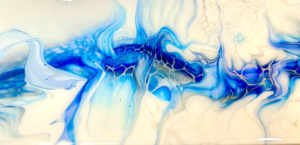 Tekhelet Fish Tail by Pourin’ My Heart Out - Fluid Art by Angela Lloyd, Image 3.