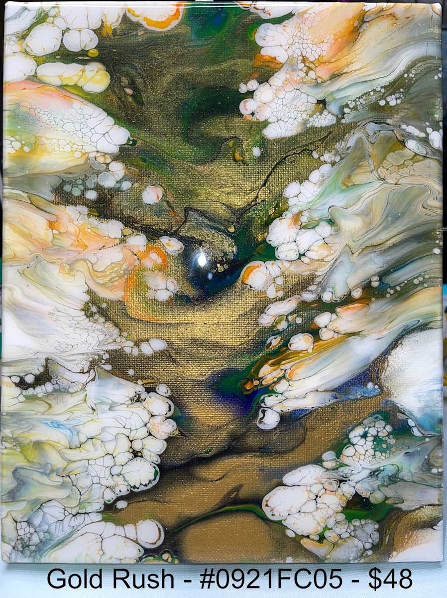 Gold Rush by Pourin’ My Heart Out - Fluid Art by Angela Lloyd, Image 1.