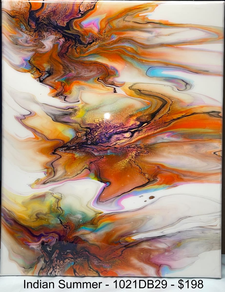Indian Summer by Pourin’ My Heart Out - Fluid Art by Angela Lloyd 