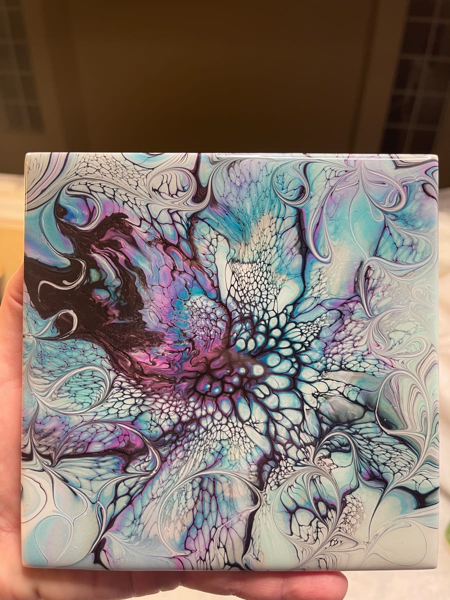 6"x6" Tiles- Assorted by Pourin’ My Heart Out - Fluid Art by Angela Lloyd 