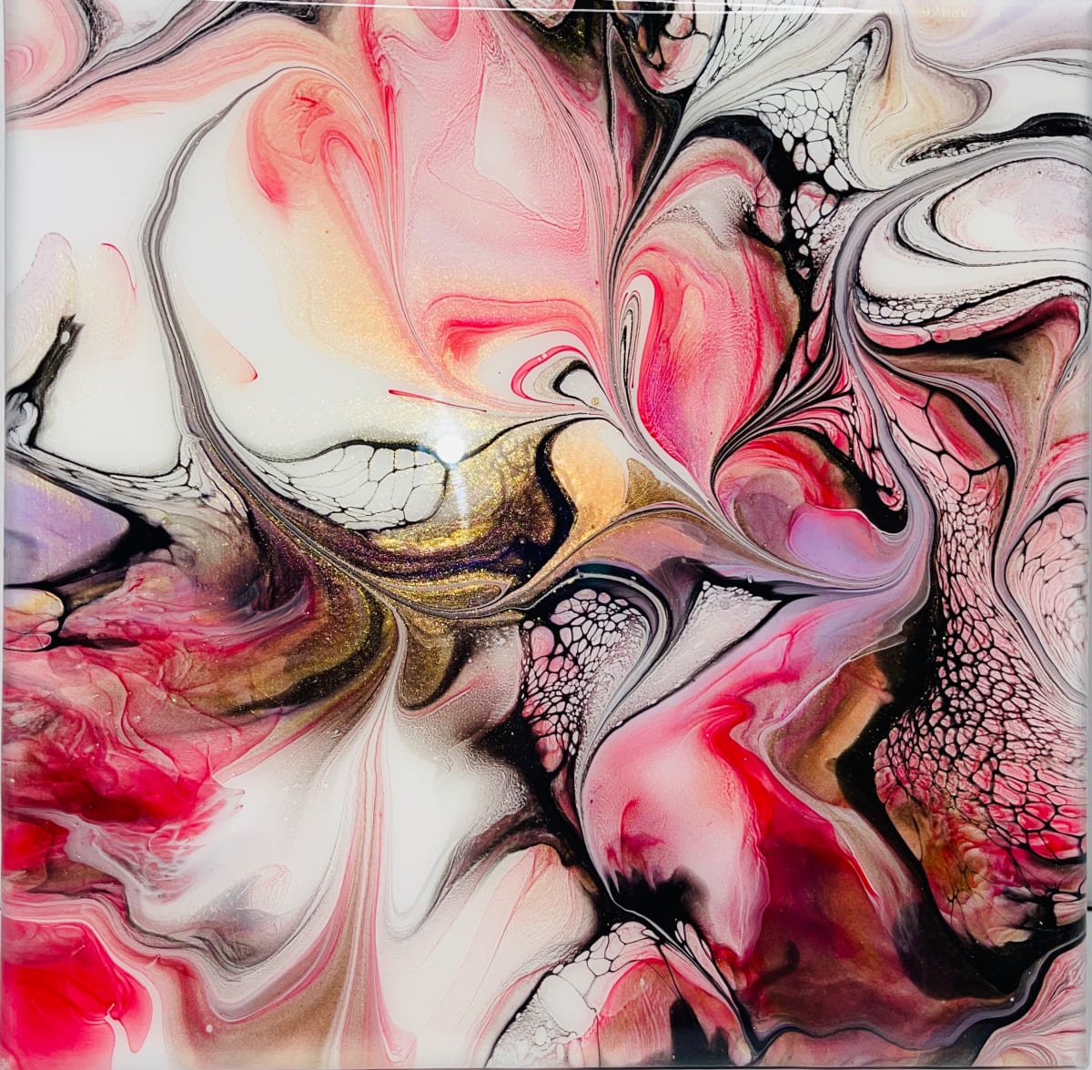 Boscobel Rosa by Pourin’ My Heart Out - Fluid Art by Angela Lloyd, Image 1.