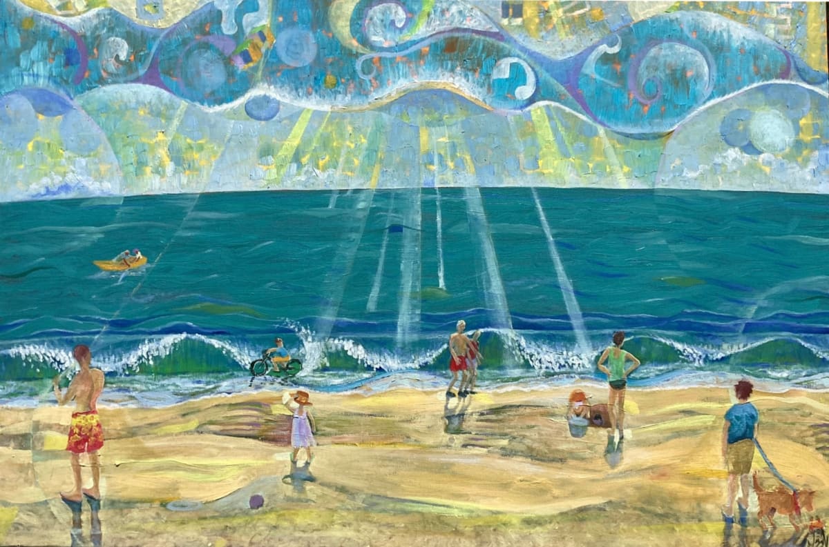 Neptune's Beach by Jennifer Hathaway  Image: Neptune's Beach, oils, 36"x24", 2022