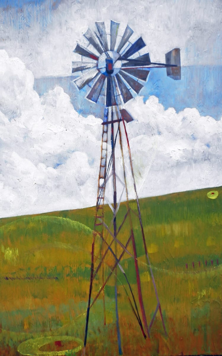 Windmill by Jennifer Hathaway  Image: An old Kansas windmill against the sky.