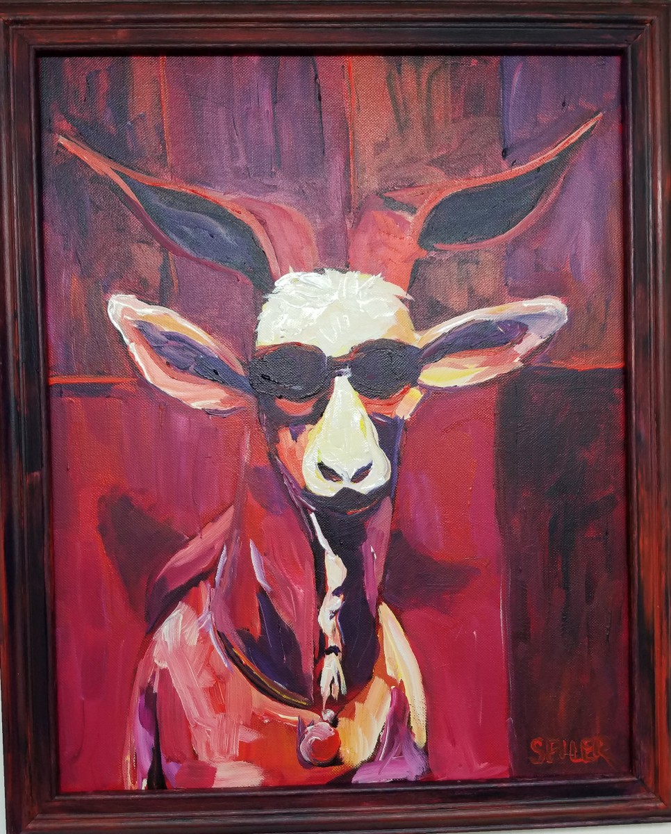 Red Hot Thirsty Goat. by Jill Seiler 