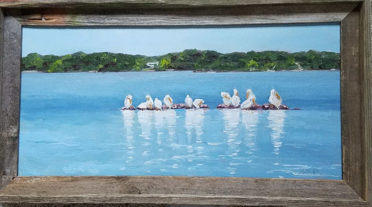 Pelicans on Second Island by Jill Seiler 
