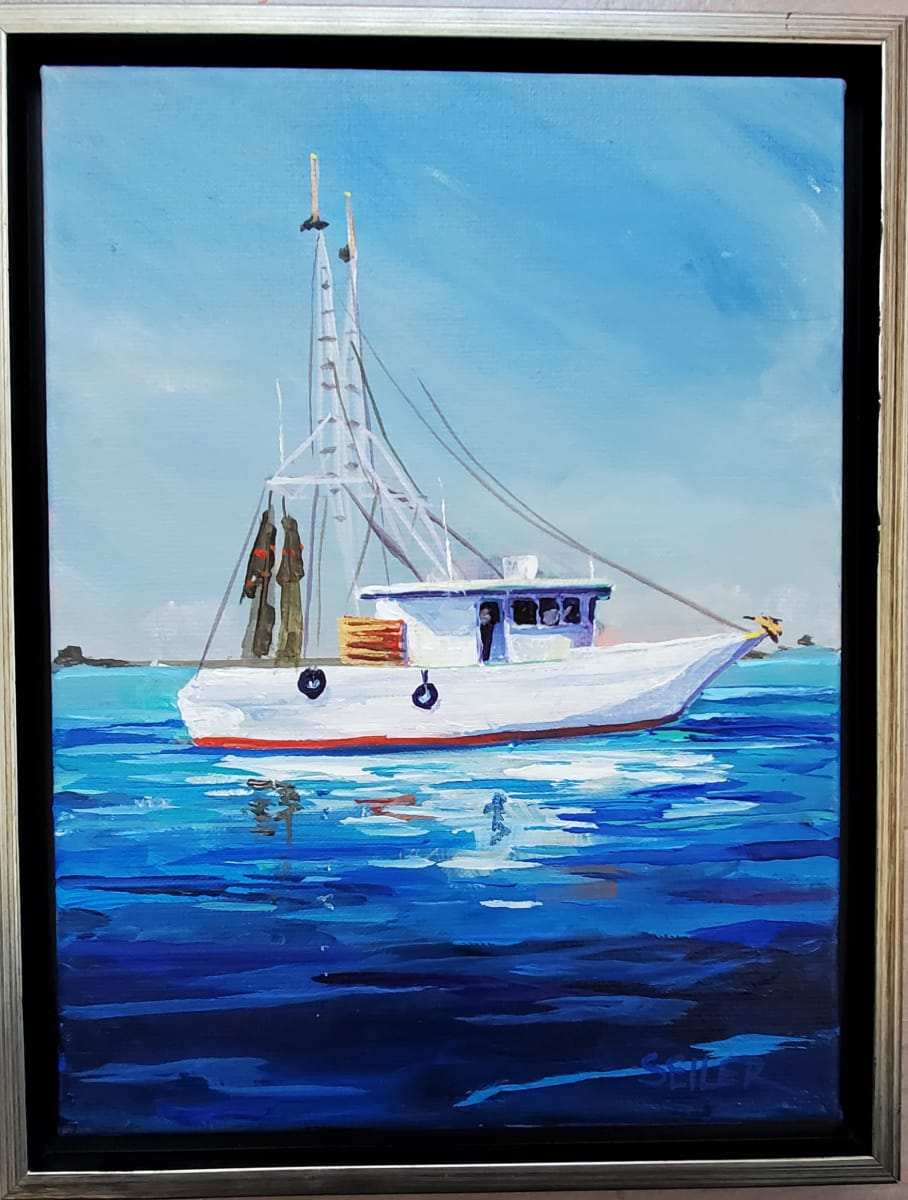 On My Way by Jill Seiler  Image: This working shrimp boat needs a name of your choice. Lets personalize her. 