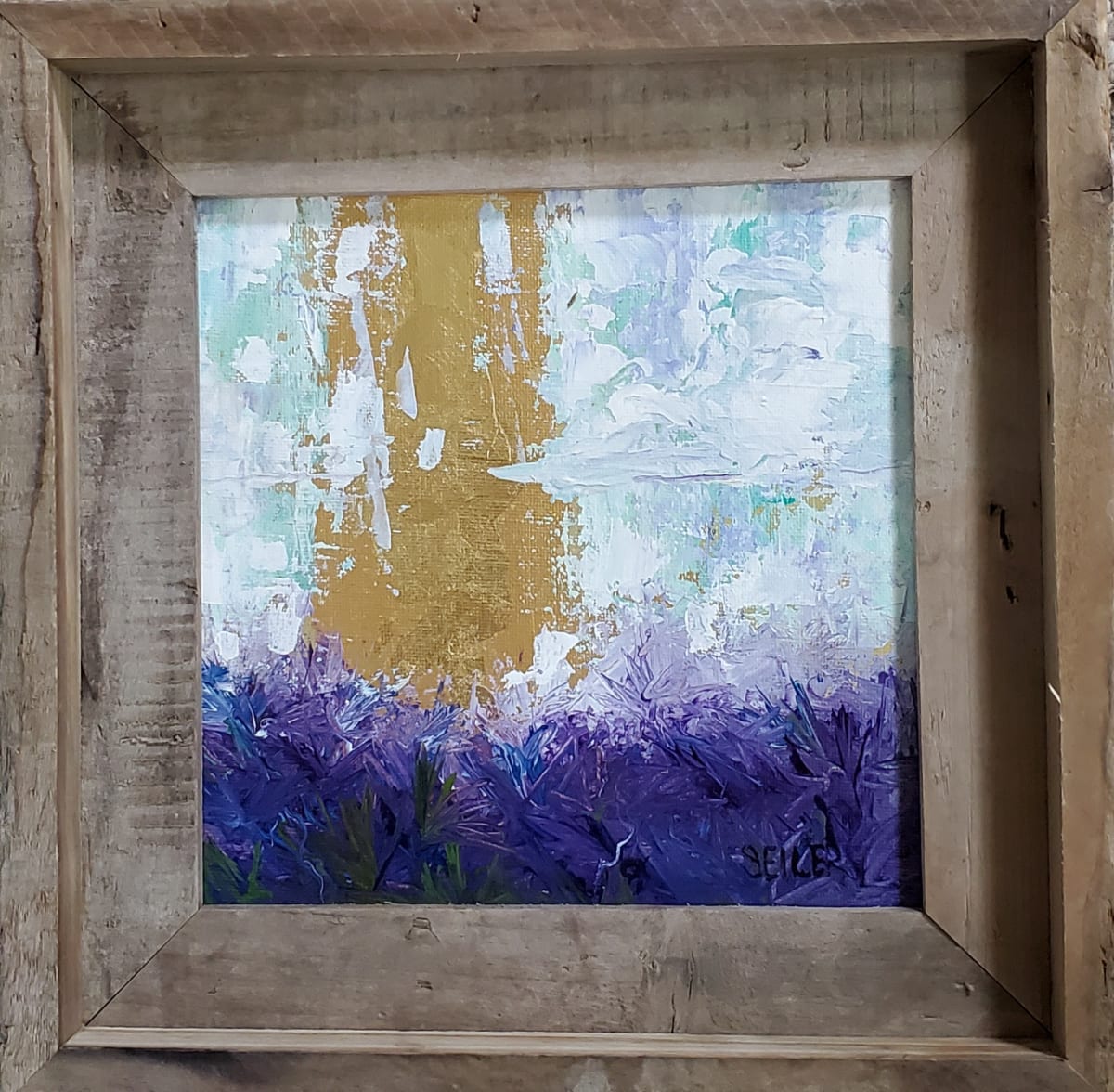 Teter Toter by Jill Seiler  Image: We played outside everyday, all day. Gold leaf and purple make me so happy