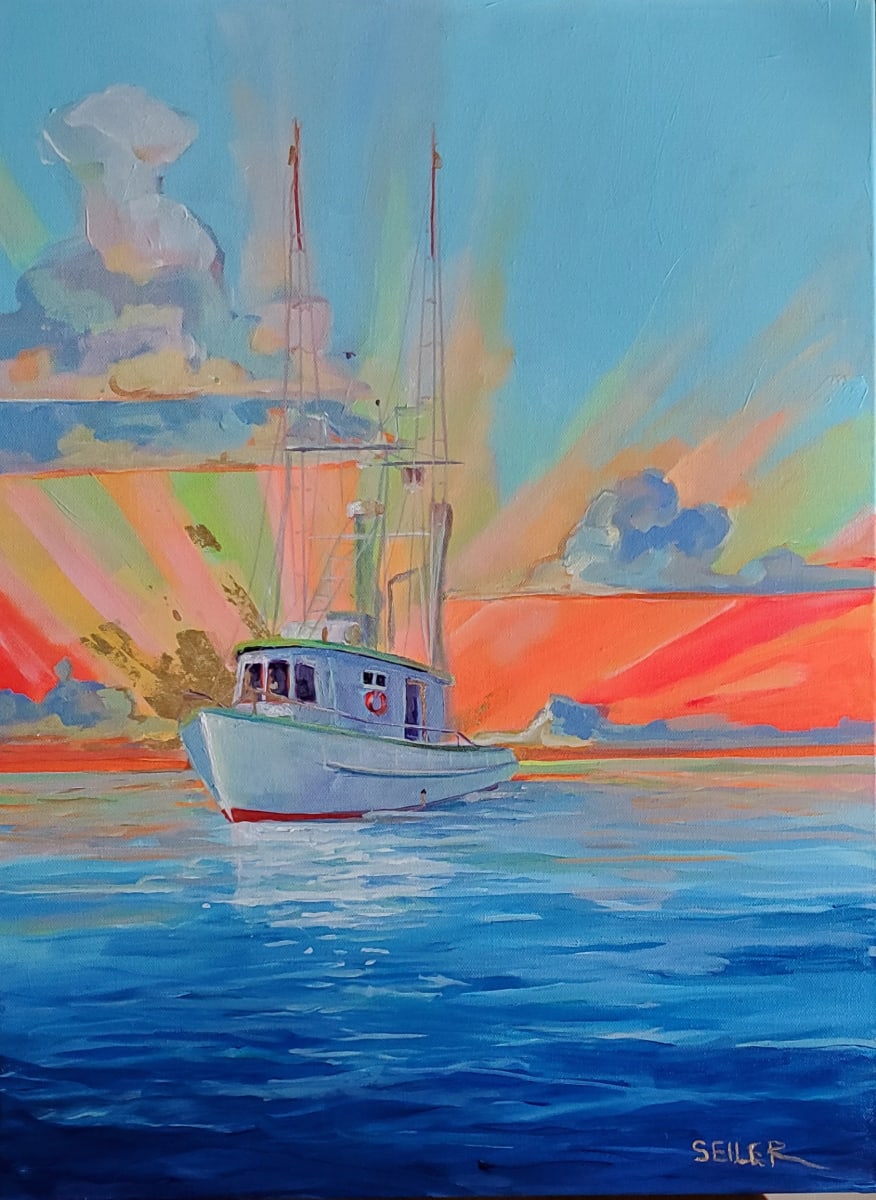 May Everyday Start New by Jill Seiler  Image: I hope you start everyday with peace and hope. Acrylic with gold leaf 