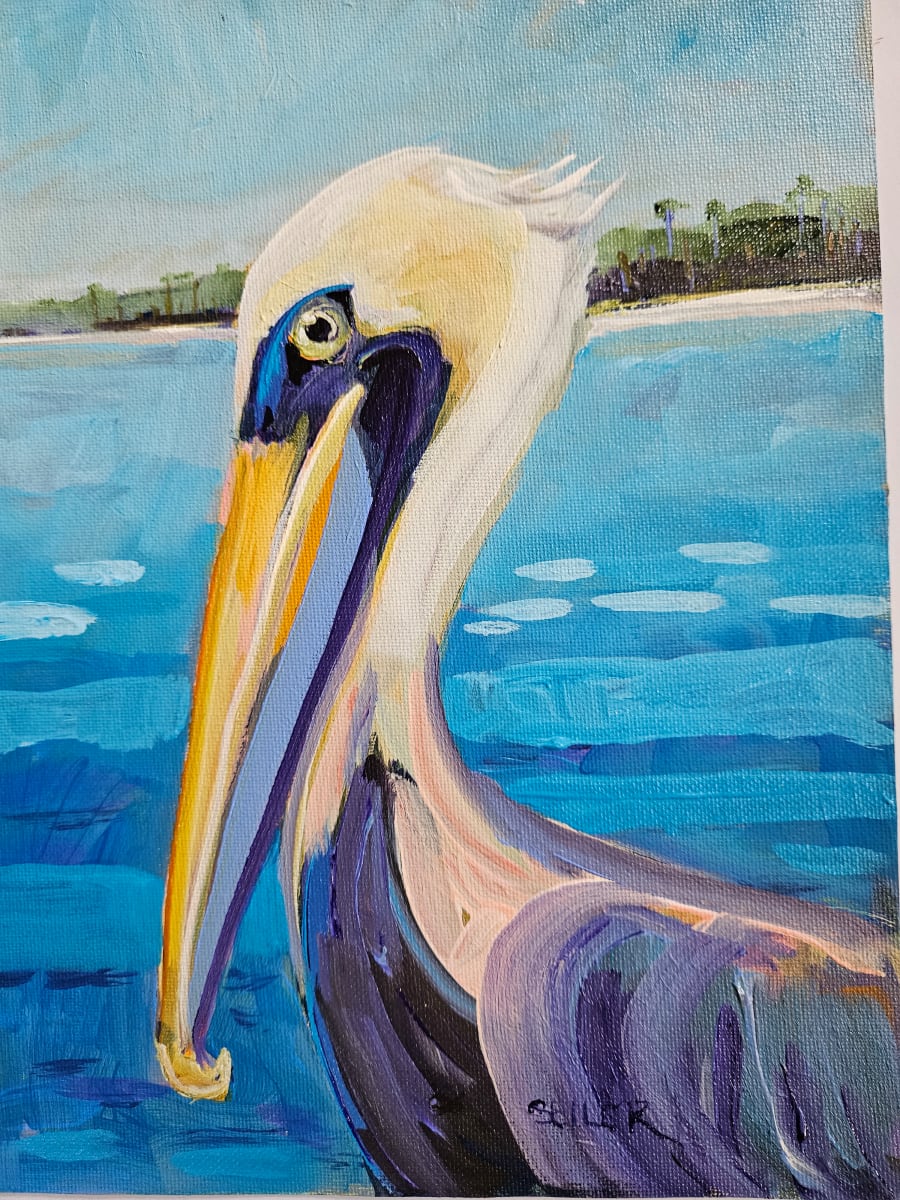 How You Doing by Jill Seiler  Image: Pelican with personality.  His eyes speak to me. 