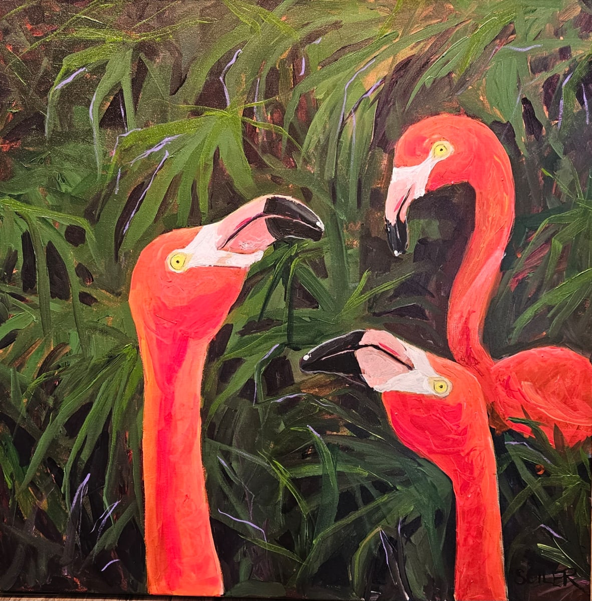 Bungle in the Jungle by Jill Seiler  Image: Gone flamingo crazy
