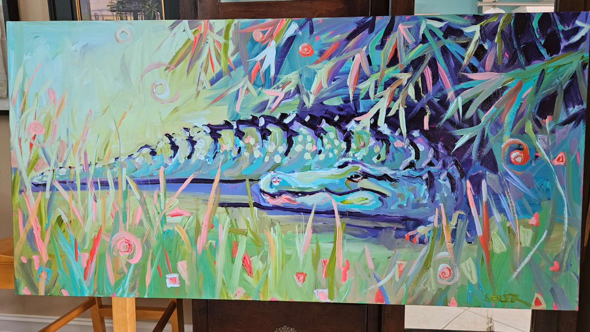 Gator With  Love by Jill Seiler  Image: This gator is pretty! She has lovely pink lips.