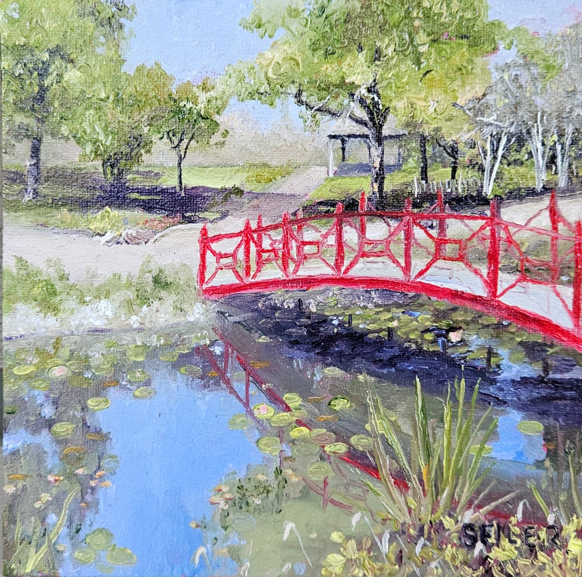 Graduation Photos by Jill Seiler  Image: Lake of Woods,  Mahomet Il. All the graduates from HS have been photographed on this little peice of Monet inspired bridge. 