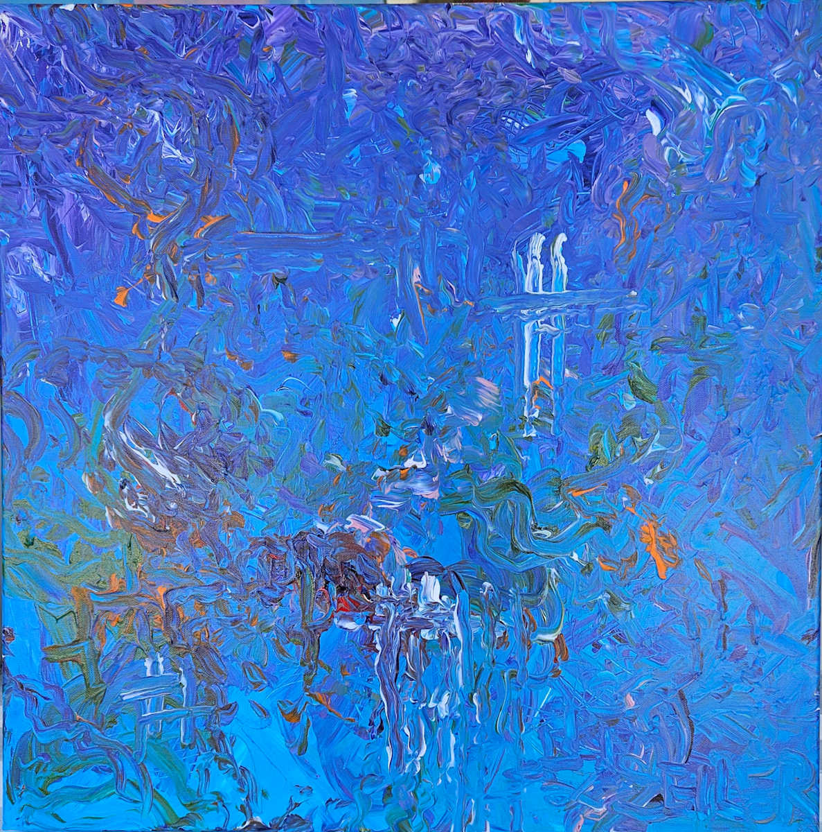 All Systems Good by Jill Seiler  Image: Finger painting abstract.  I love the feel and texture.  I hope this takes you on a spiritual journey.  