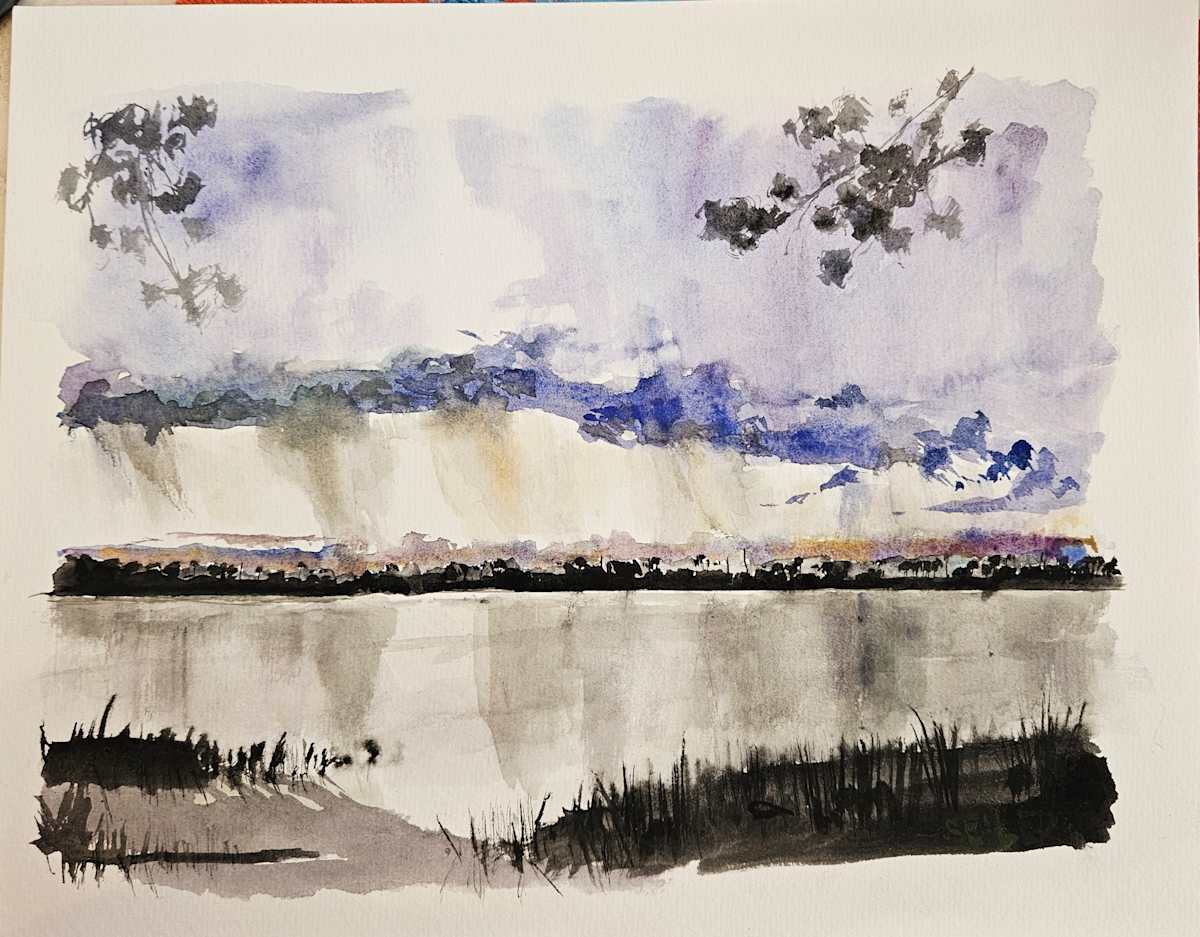 Pig Island Storm by Jill Seiler  Image: Where will pig roam and summer storms pass through....