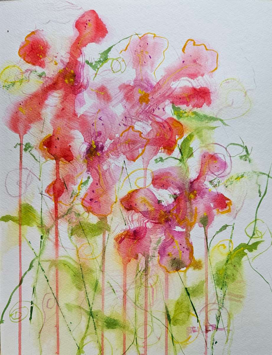 Ave Maria by Jill Seiler  Image: Music is always on in the studio and gallery.  The spirt moves me