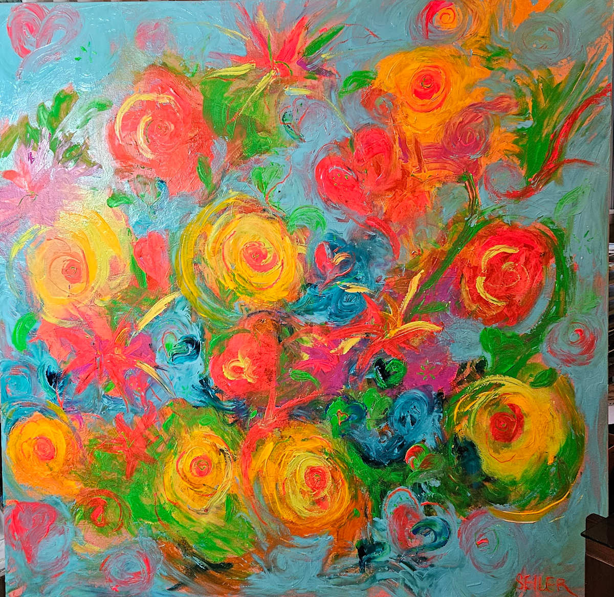 766-1318Florescent Love by Jill Seiler  Image: Regular light