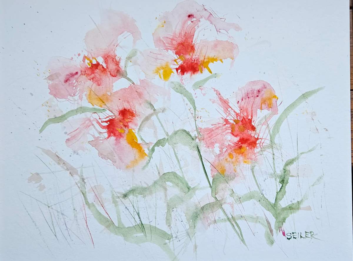 Lillie's In The Rain by Jill Seiler  Image: Sweet Lillie's. Summer rain and blooms. 