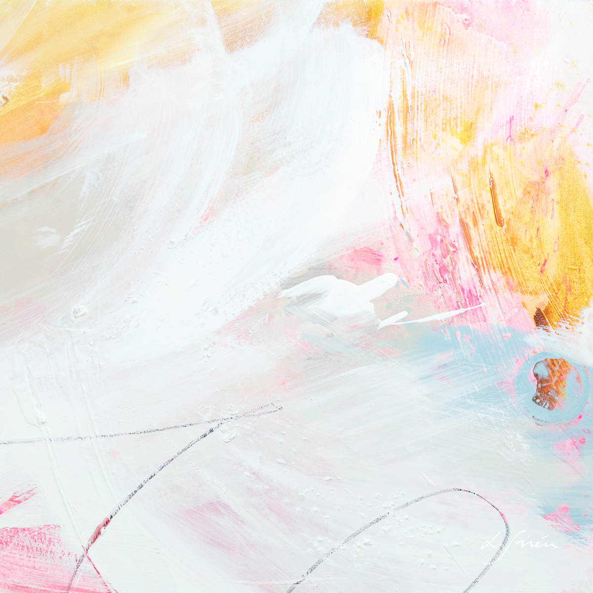 Head in the Clouds - Canvas Print in Oak Frames by Lotta Sirén 