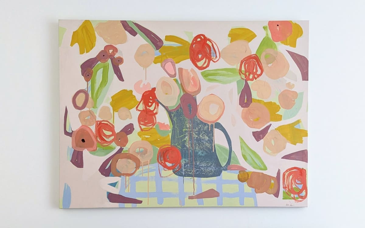 Gingham Floral by Anne Abueva 