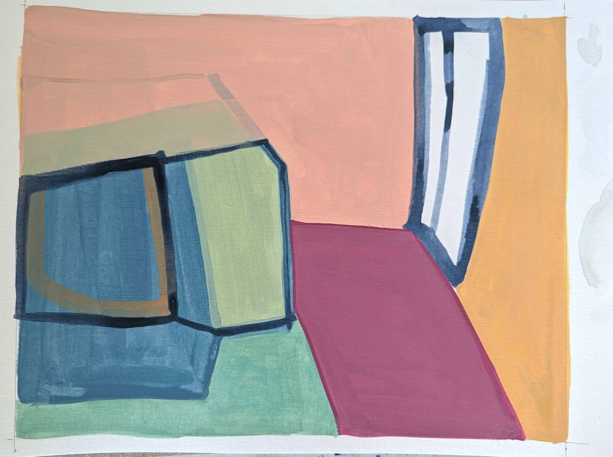 Formations 2 - on paper by Anne Abueva  Image: artwork: 14 x 11
paper: 18 x 12