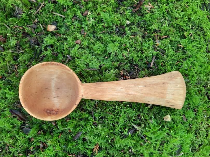 Burl Wood Coffee Spoon by Hugh Marshall Fearn  Image: BURL WOOD COFFEE SPOON by Hugh Marshall-Fearn