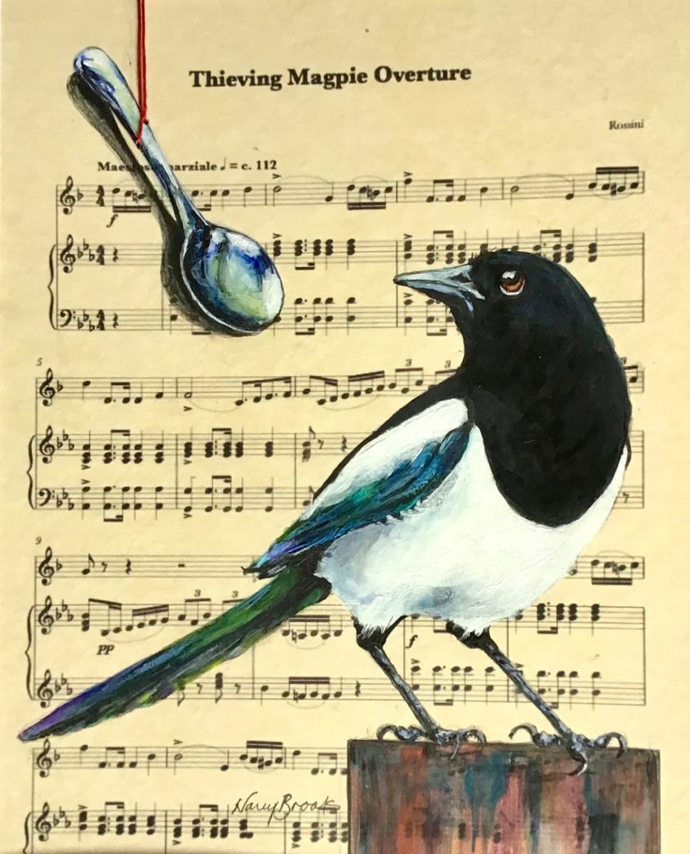 The Thieving  Magpie (2) by Nancy Brooks  Image: THE THIEVING MAGPIE (2) by Nancy Brooks