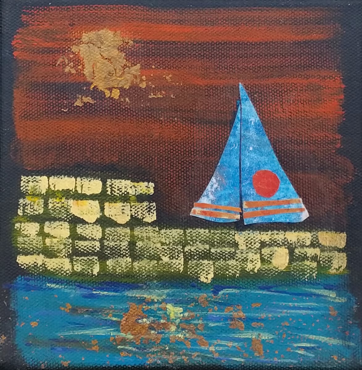 Blue Sails In Harbour by Annie McLean  Image: Blue Sails In Harbour by Annie McLean