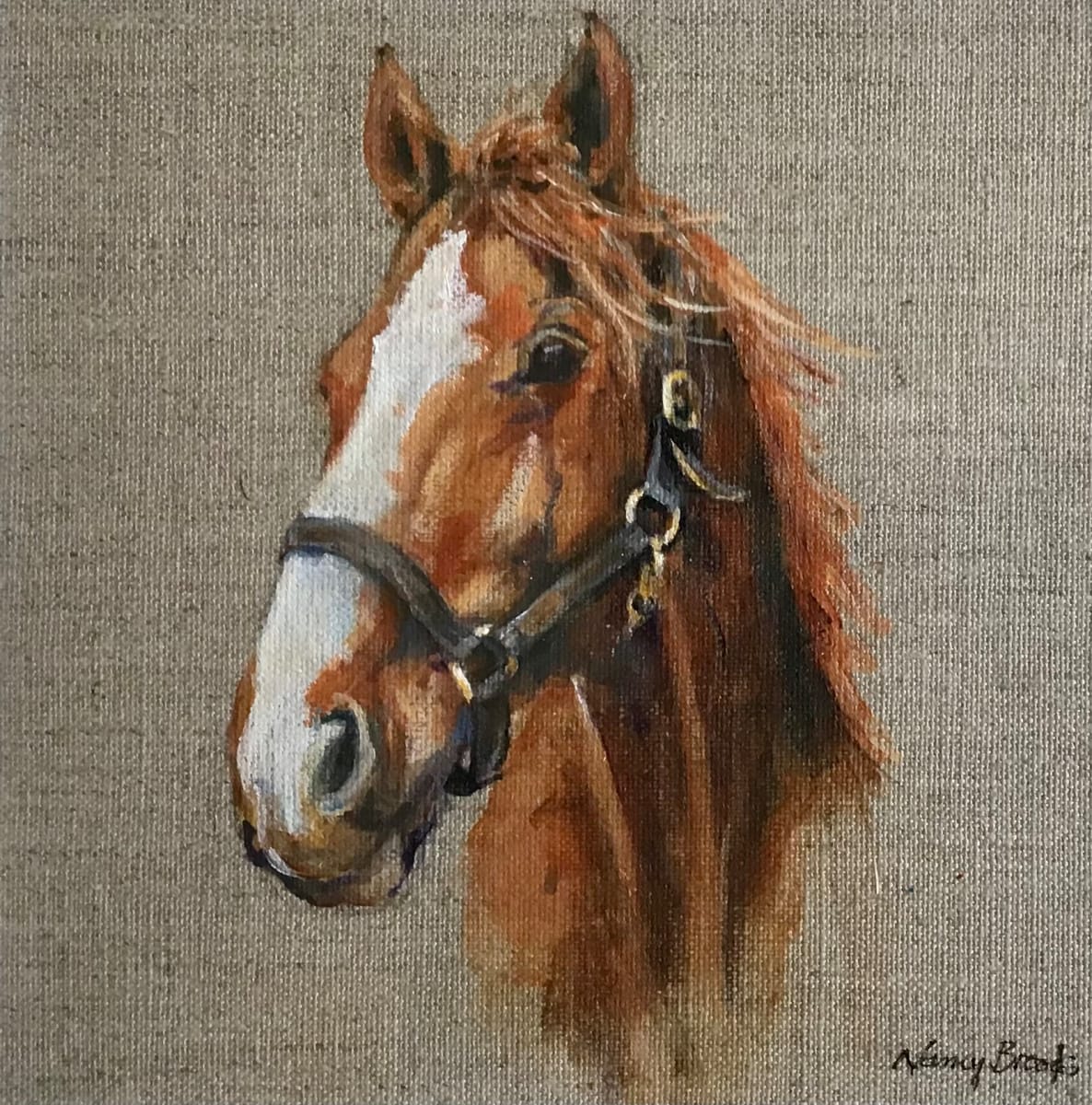 Chestnut Head Study by Nancy Brooks  Image: CHESTNUT HEAD [study] by Nancy Brooks