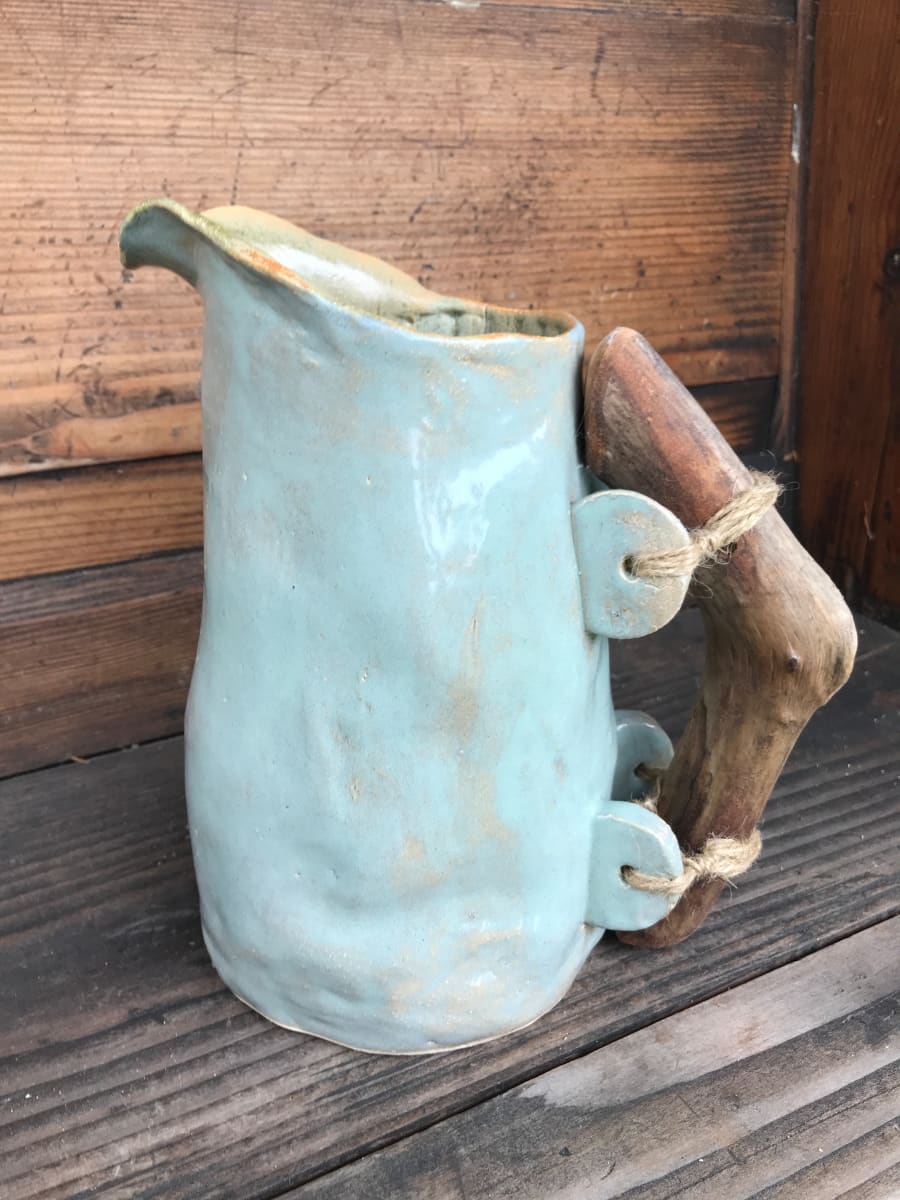 Jug with Driftwood Handle by Sharon Robins  Image: Jug with Driftwood Handle by Sharon Robins