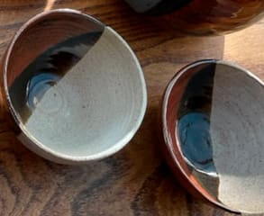 Two small Rustic Bowls by Mary Conacher  Image: TWO SMALL RUSTIC BOWLS by Mary Conacher