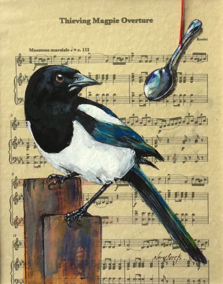 Thieving Magpie by Nancy Brooks  Image: THEIVING MAGPIE by Nancy Brooks