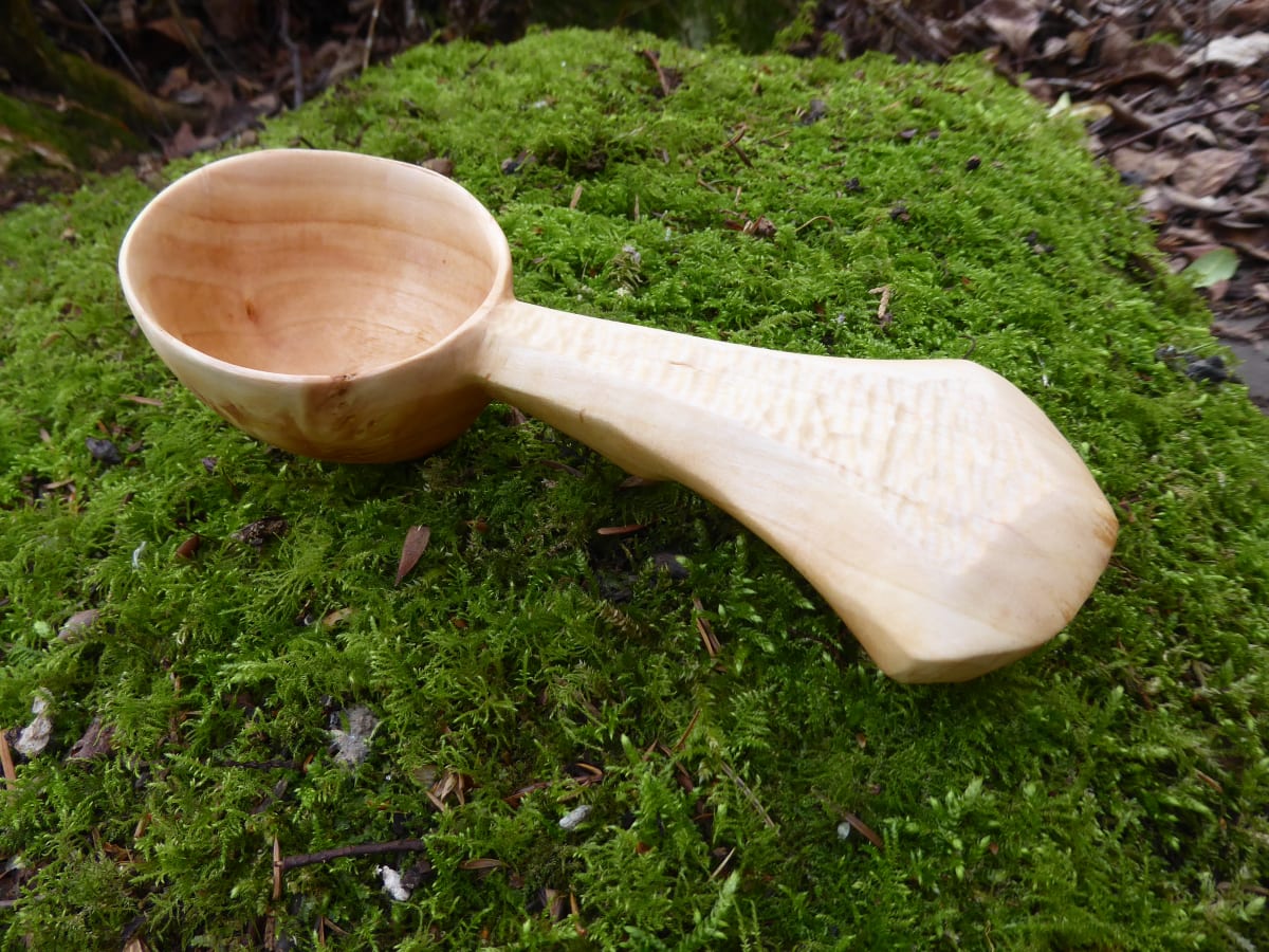 Goat willow coffee spoon by Hugh Marshall Fearn  Image: GOAT WILLOW COFFEE SPOON by Hugh Marshall-Fearn