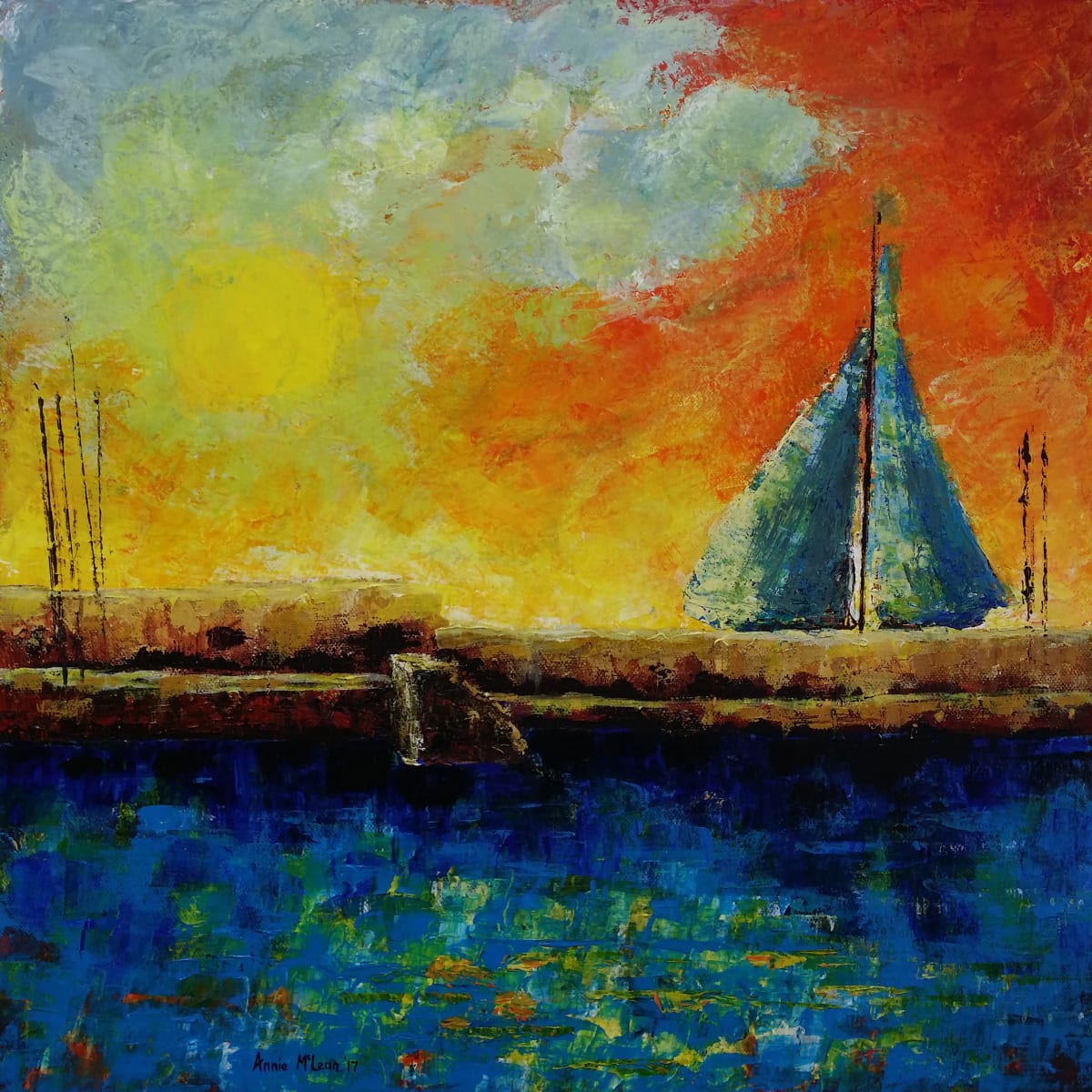 Blue Sails In The Sunset #1 by Annie McLean 