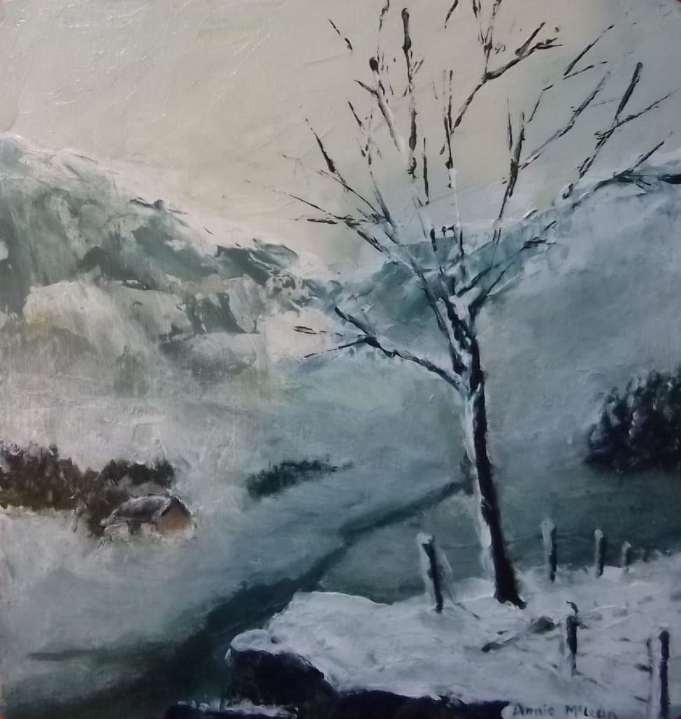 The Wee Hoose In The Glen - Winter by Annie McLean 