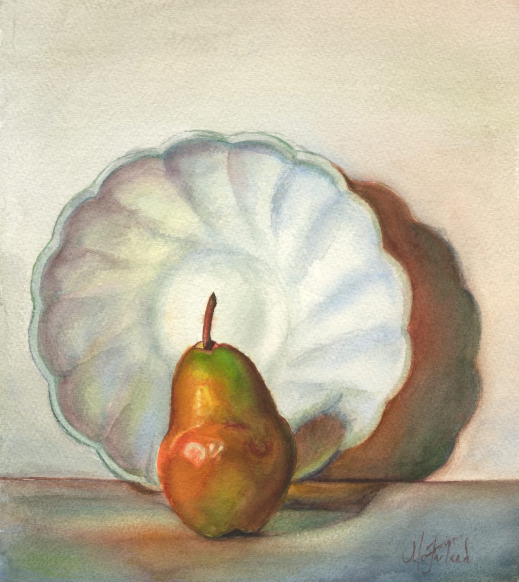 Pear & Plate - Prints Available by Monique McFarland 