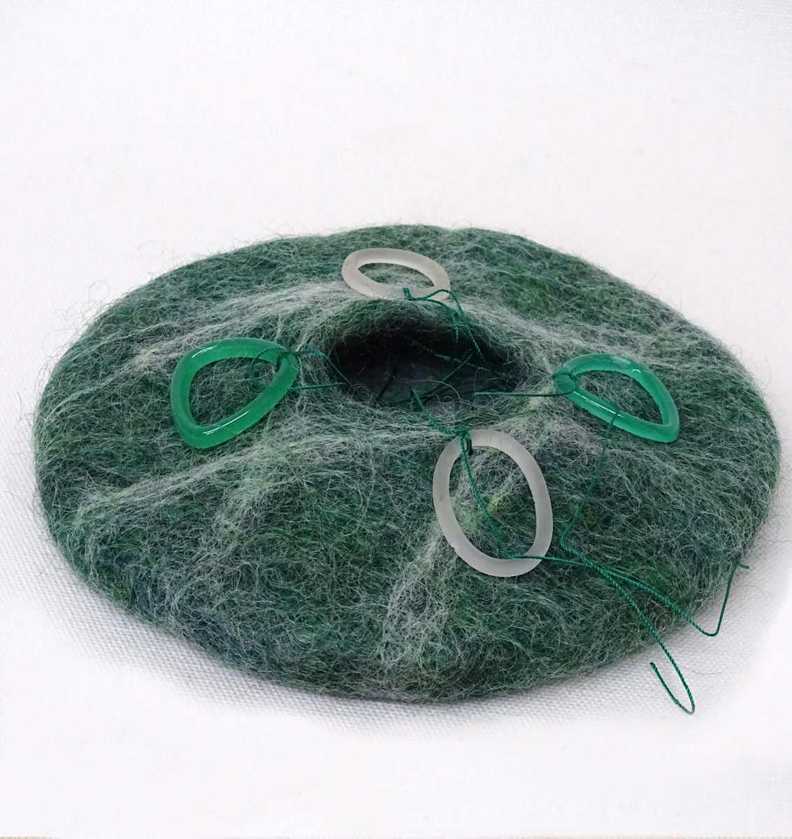 Green Felt Pot #10 by Barbetta Lockart, Image 2.