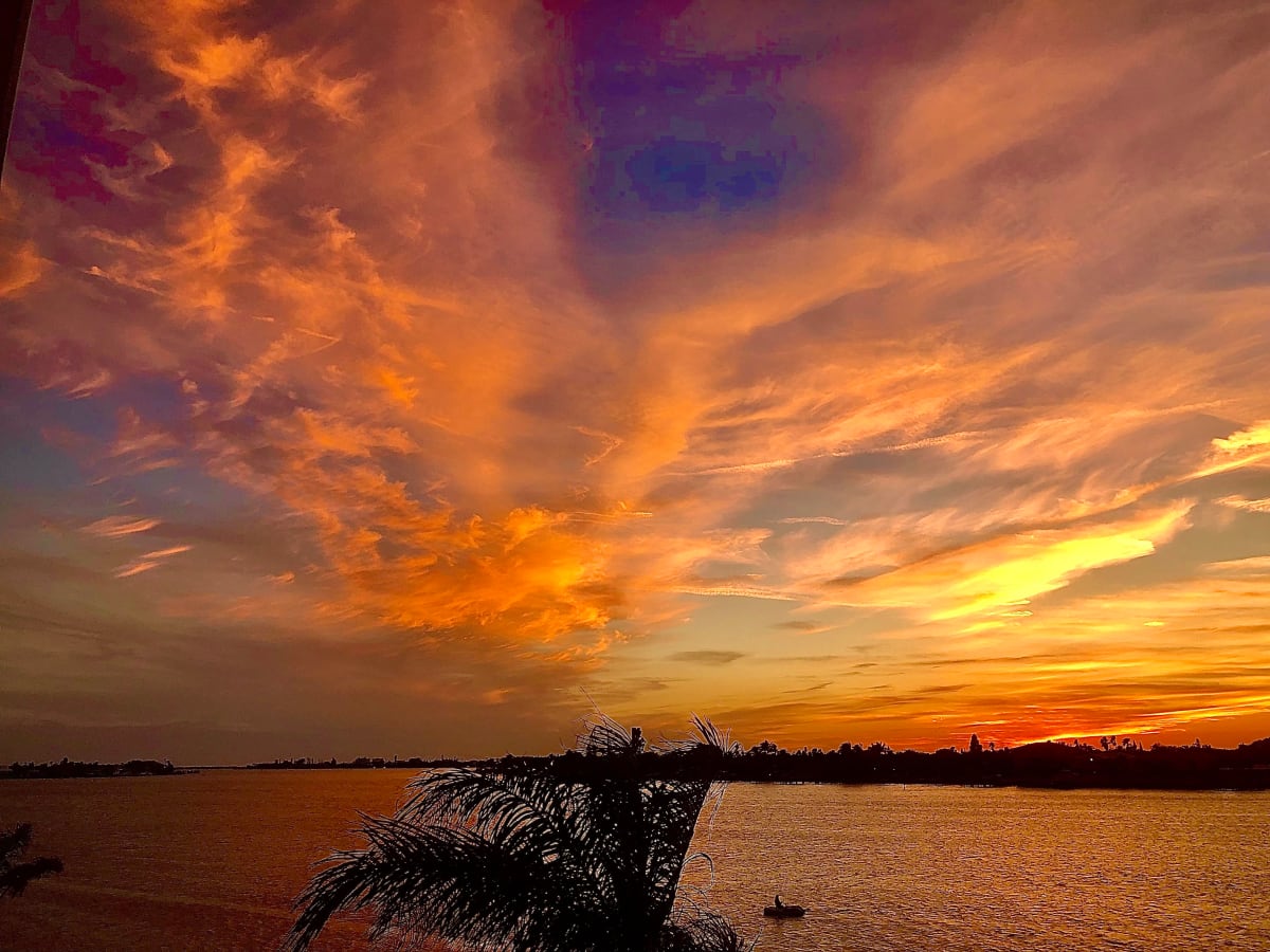 Sunset Viewed form ISLA  DEL SOL, St. Petersburg, FL by Alumni Artist 