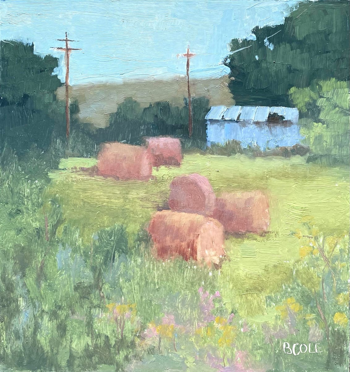 Hay Bales Plein Air 