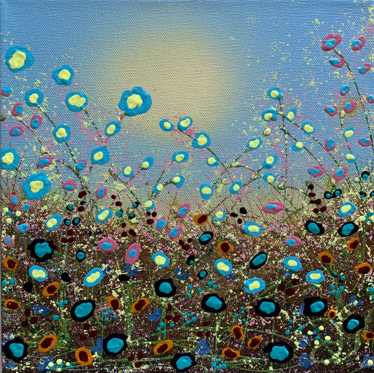 Happy Walks Through Happy Meadows Number 1025  Image: Contemporary Great Lakes Inspired Imaginative Art